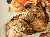 Pollo «piatto» alla griglia con aglio e zenzero